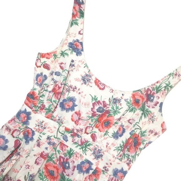 JACK WILLS Fabulously British 100% Cotton Floral Garden Cottagecore Mini Dress - Picture 6 of 11
